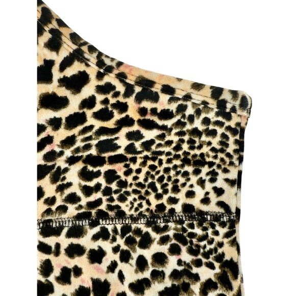 Vintage Y2K Expressions Leopard Print Lace Trim V-Neck Camisole Top Late 90s M - Picture 3 of 11